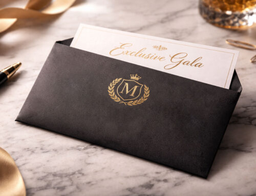 Koperty na zaproszenia eventowe z nadrukiem logo